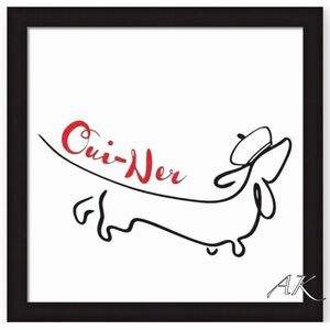Oui-Ner Dachshund Framed Art 🐾 Doxie Wiener